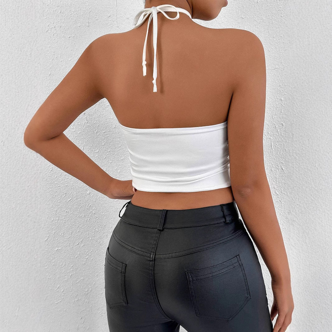 Damen Crop-Top mit raffiniertem Kreuzträger-Design