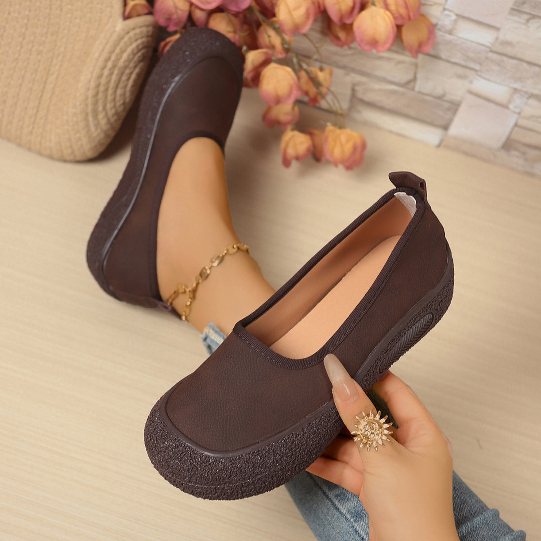 Damen bequeme Slip-On Schuhe mit rutschfester Sohle R&B