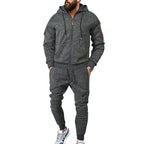 Herren sportliches Zweiteiliges Trainingsanzug mit praktischen Taschen und elastischem Bund R&B