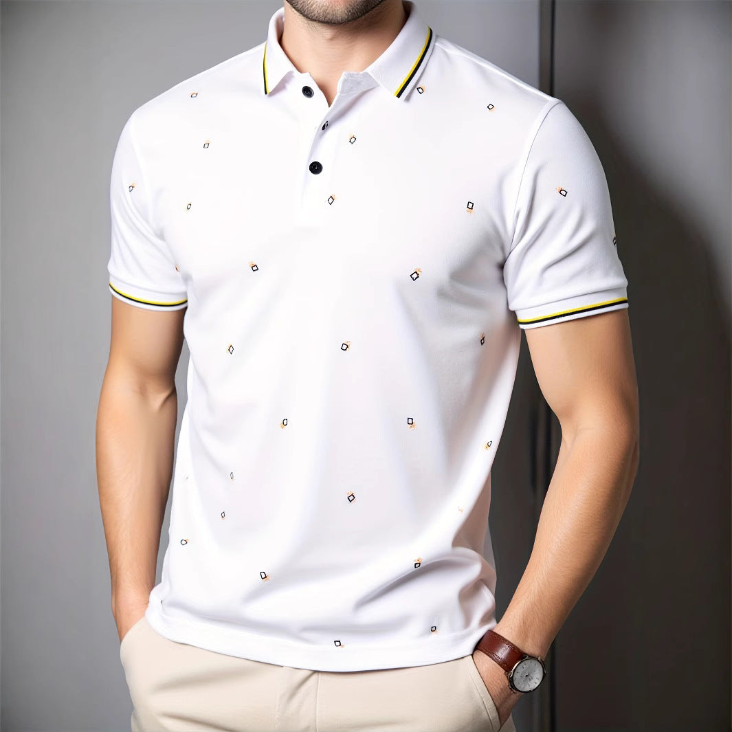 Herren Poloshirt mit modernem Design und dekorativem Muster