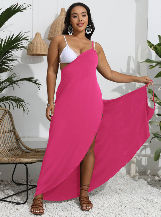 Damen Maxi-Kleid mit angesagtem Wickeldesign R&B