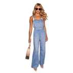 Damen Denim-Latzhose im lässigen Weit-Schnitt R&B