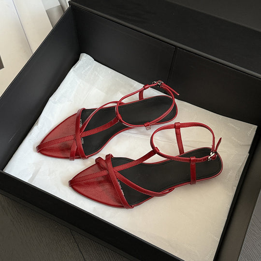 Damen Elegante Sandalen mit modischem Schnitt und hochwertigem, glänzendem Obermaterial R&B