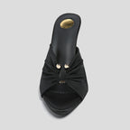 Damen Slingback-Pumps mit raffinierter Faltenapplikation und geschwungenem Absatz R&B