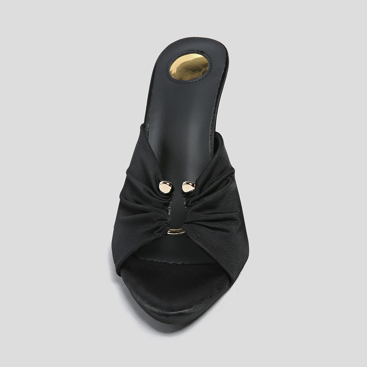 Damen Slingback-Pumps mit raffinierter Faltenapplikation und geschwungenem Absatz R&B