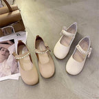Damen elegante Clogs mit modischem Riemen und dekorativen Perlen R&B