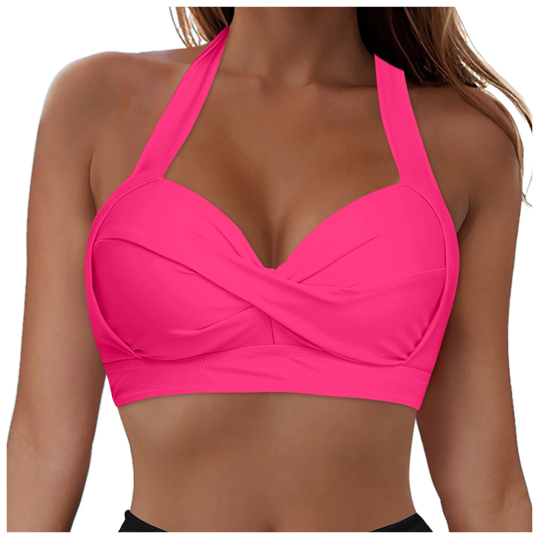Damen Modisches Bikinioberteil mit Wickeldesign R&B