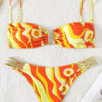 Damen Triangel-Bikini mit elegantem Raffungseffekt und modischen Akzenten R&B