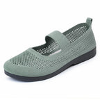 Damen Strick-Ballerinas mit elastischem Riemen R&B