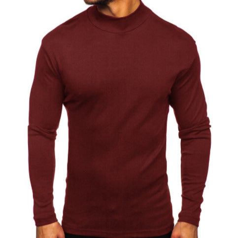 Herren hochwertiger Rollkragenpullover aus langlR&Bigem Material R&B