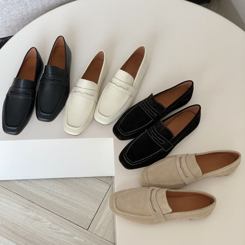 Damen Mokassins aus hochwertigem Wildleder mit eleganter Naht