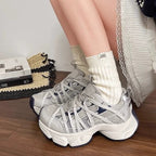 Damen Sportliche Lauf-Sneaker mit atmungsaktiver Mesh-Oberfläche und dämpfender Sohle R&B