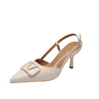 Damen elegante Slingback-Pumps mit modischem Schnallenverschluss und dezentem Absatz R&B