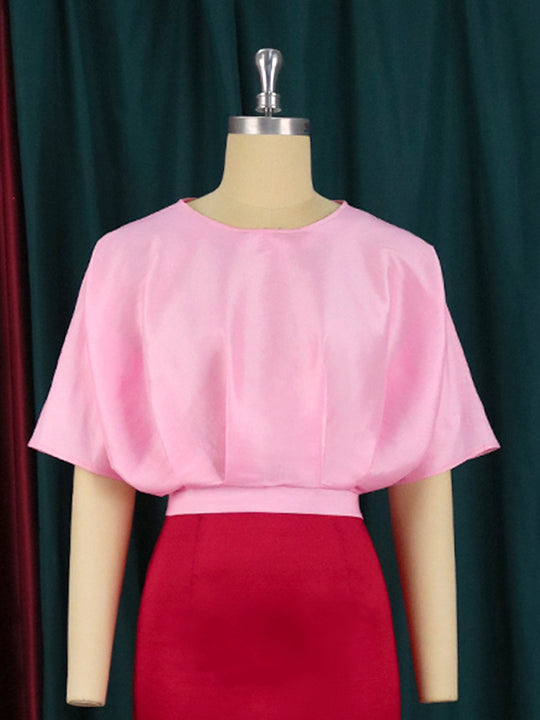 Damen Abendkleid mit voluminösen Puffärmeln und figurbetonter Silhouette R&B