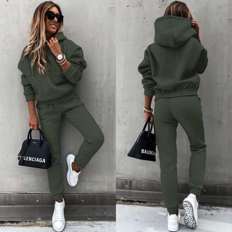 Damen Lässiges Sweatpants-Set mit Oversized-Pullover R&B