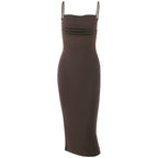 Damen Figurschmeichelndes Midi-Kleid mit dezentem Raffungseffekt R&B
