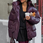 Damen Winterjacke mit voluminösem Schnitt und Wärmeisolierung R&B