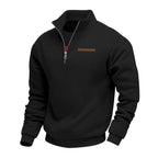 Herren modischer Kapuzenpullover mit halbem Reißverschluss und hochwertigen Details R&B