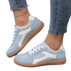 Damen sportliche Sneakers im Retro-Stil mit atmungsaktiver Oberflächenstruktur und rutschfester Sohle R&B