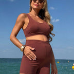 Damen Sportlicher Tankini mit elastischem Bund R&B