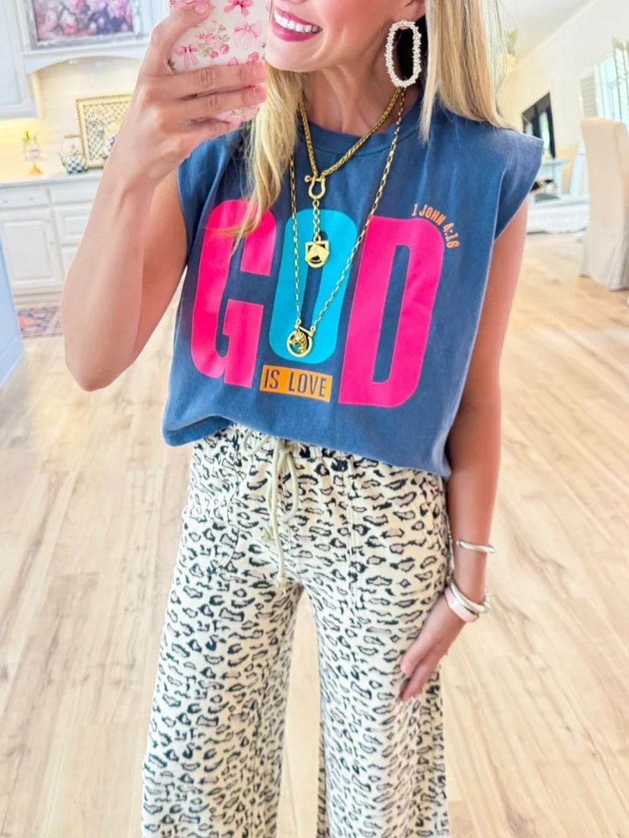 Damen Wohlfühl T-Shirt mit modernem Motiv und lässigem Schnitt Heidi-Mode