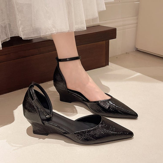 Damen elegante Slingback-Pumps mit transparentem Riemendesign und schickem Blockabsatz R&B