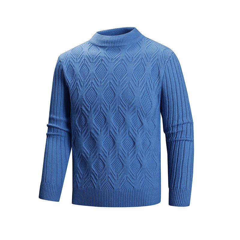Herren Rollkragenpullover mit strukturierter Strickoberfläche R&B