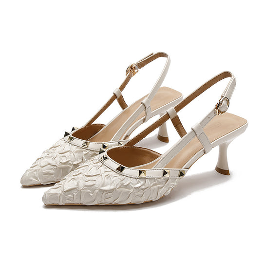 Damen Slingback-Pumps mit strukturierter Oberfläche und modischen Details R&B