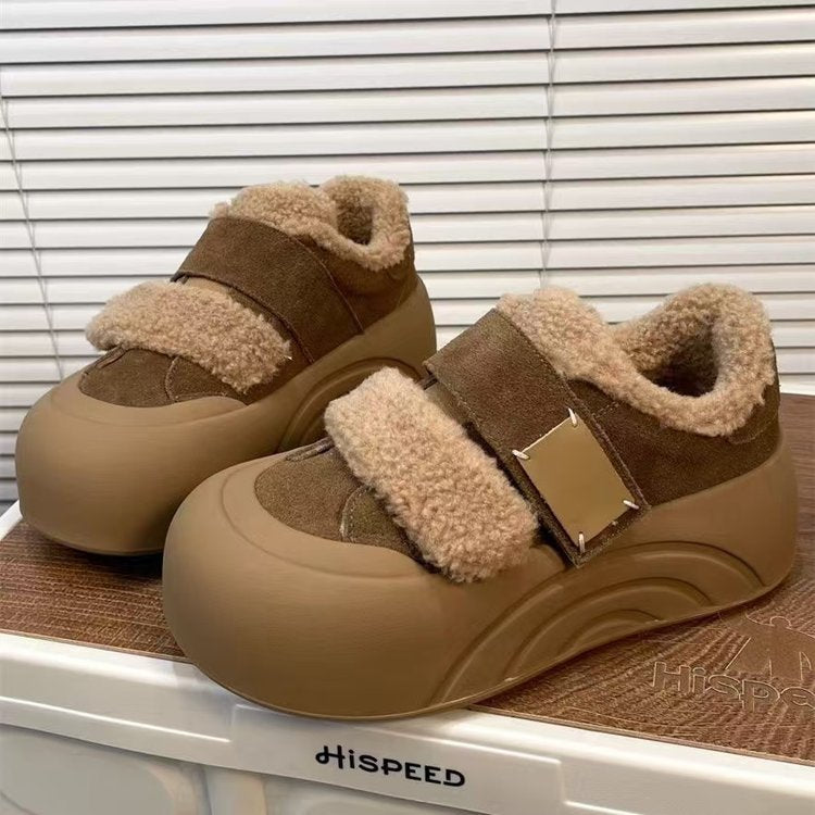 Damen Gemütliche und warme Hausschuhe mit verstellbarem Riemen R&B
