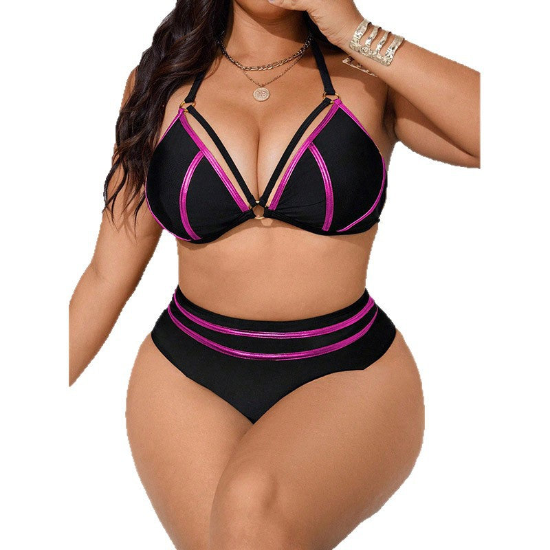 Damen Triangel-Bikini mit verstellbaren Bändern und raffinierten Details R&B