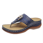 Damen Wedge-Sandaletten mit stilvollem Dekor und gepolstertem Fußbett R&B