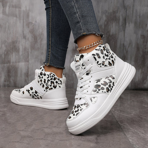 Damen Hochmodische Sneaker im Leoparden-Design R&B