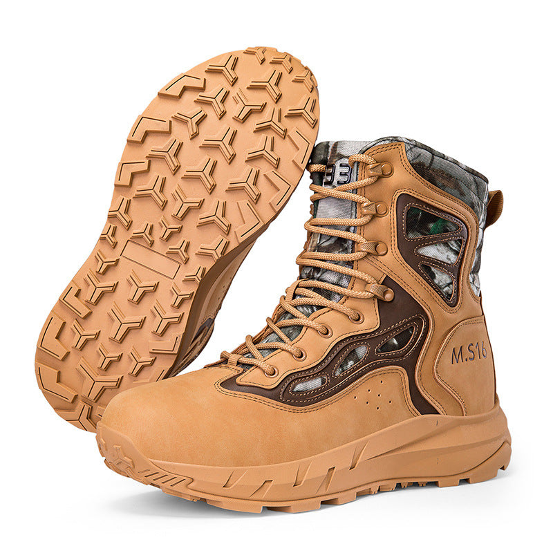 Herren robuster Tactical Stiefel mit verstärktem Knöchelschutz und atmungsaktiver Membran R&B