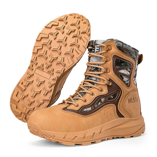 Herren robuster Tactical Stiefel mit verstärktem Knöchelschutz und atmungsaktiver Membran R&B