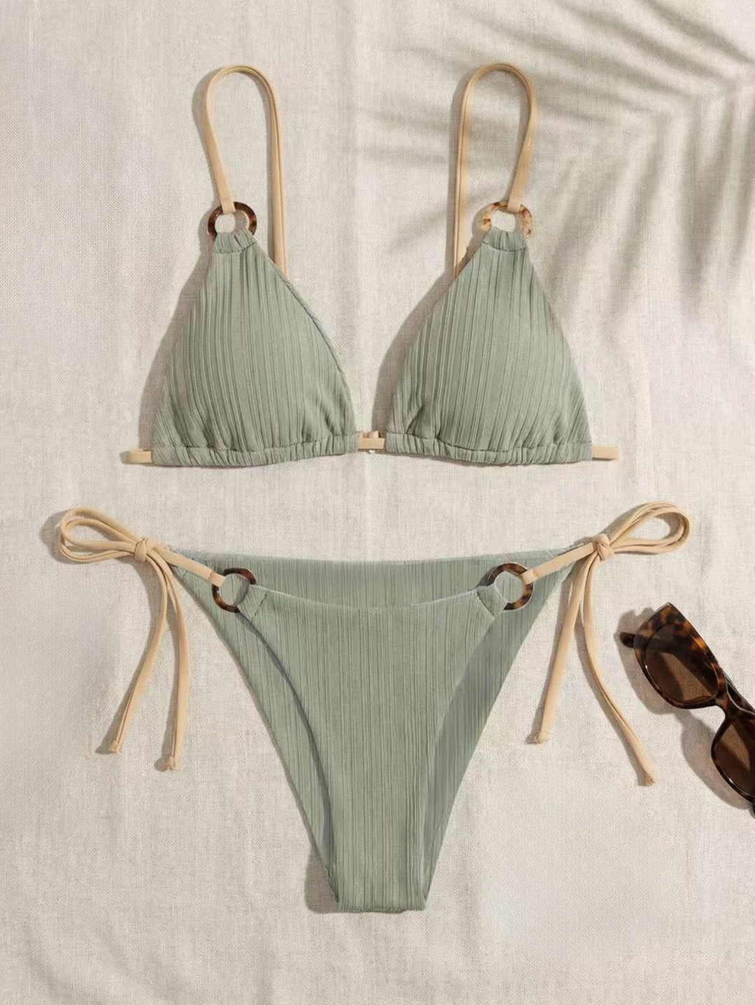 Damen Dreiecksbikini mit verstellbarem Träger R&B