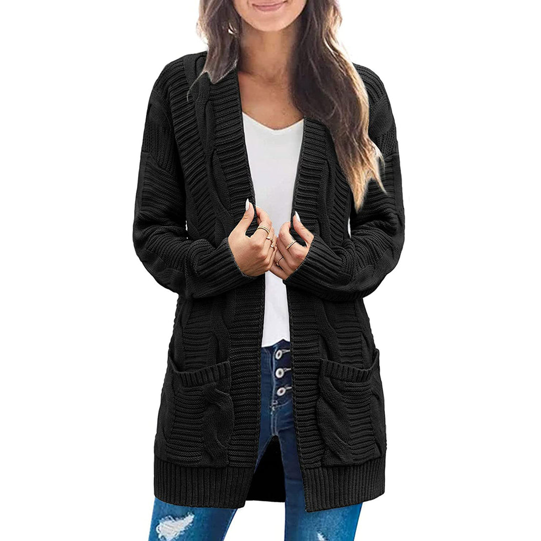 Damen Strickjacke Mit Tiefen Taschen und Strukturiertem Design R&B