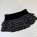 Damen Rüschenshorts mit gestreiftem Design und elastischem Bund R&B