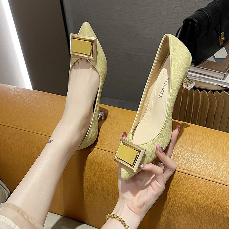 Damen Elegante Ballerinas mit innovativer Schnallenverzierung R&B
