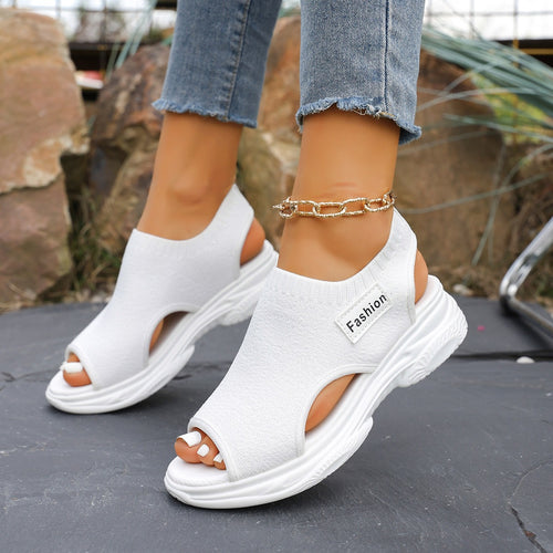 Damen Sportliche Sandalen mit atmungsaktiver Textiloberfläche und rutschfester Sohle R&B