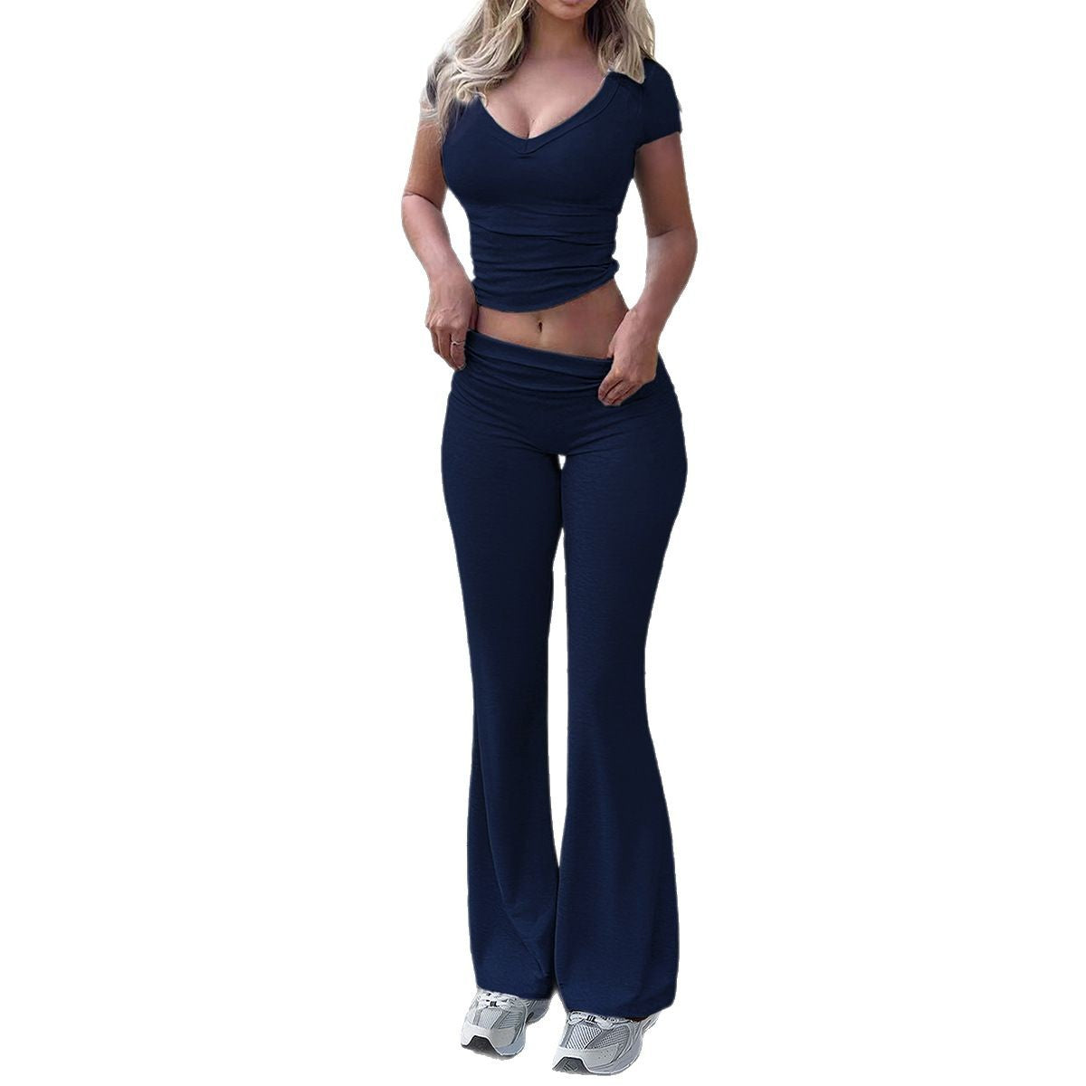 Damen Bequemes Sportanzug-Set mit figurfreundlichem Schnitt und hohem Bund R&B