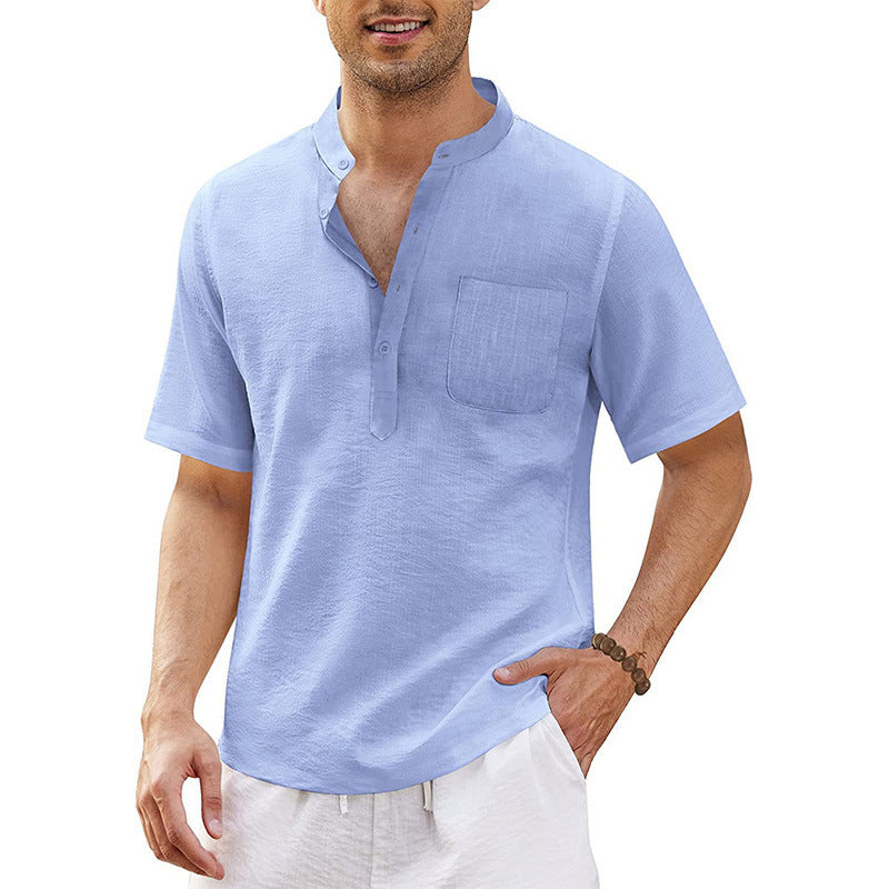 Herren Leichte Kurzarm-Hemd R&B