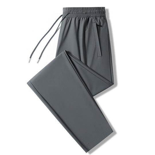 Herren nan leichte Stretchfreizeit Hose mit elastischem Bund und Reißverschlusstaschen R&B