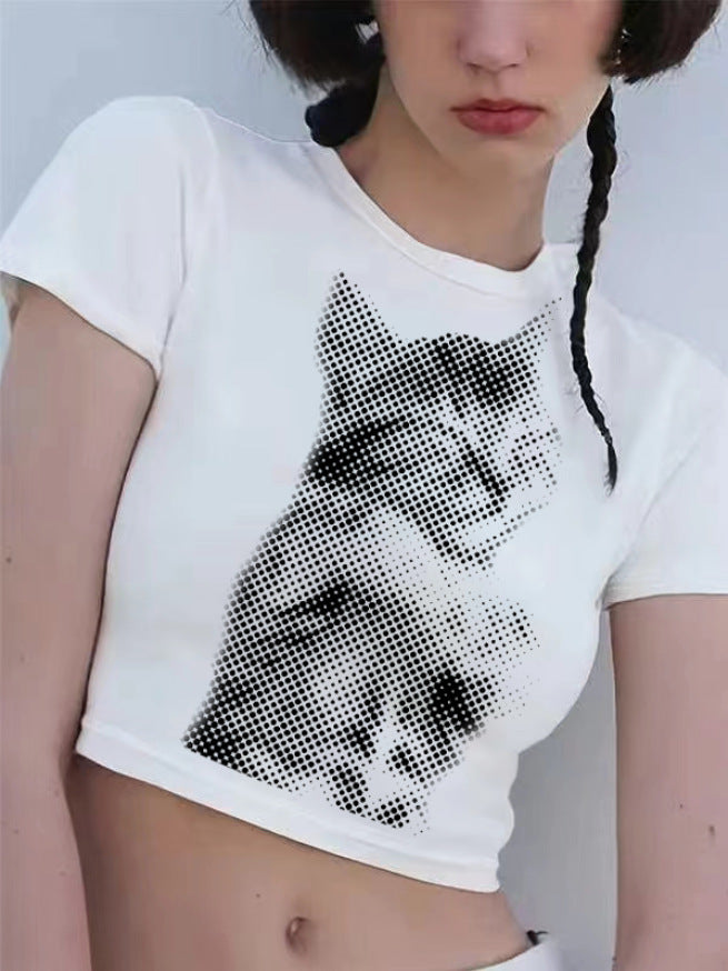 Damen Crop-T-Shirt mit kreativen Schleifen-Details R&B