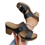 Damen Bequeme Sommer-Pantoletten mit eleganter Perforation R&B