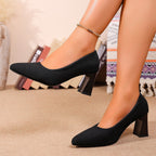 Damen elegante Absatzschuhe mit strukturiertem Obermaterial R&B