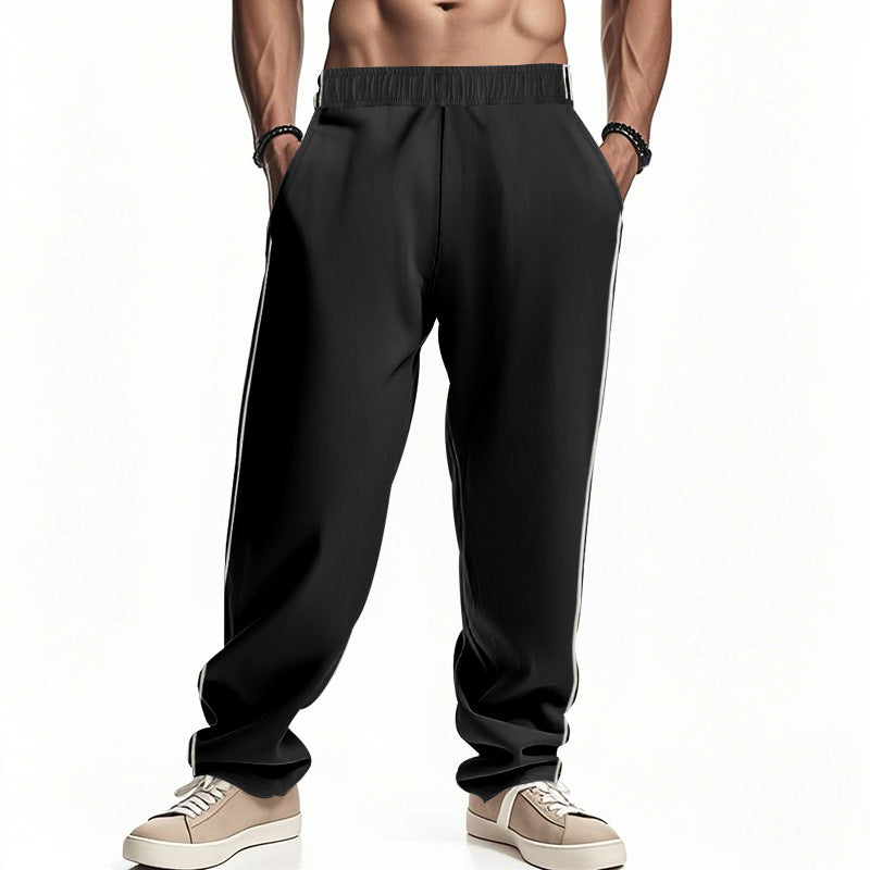 Herren Sportliche Freizeithose mit seitlichen Streifen und elastischem Bund R&B