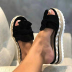 Damen Wedge-Pantoletten mit modischem Schleifen-Detail R&B