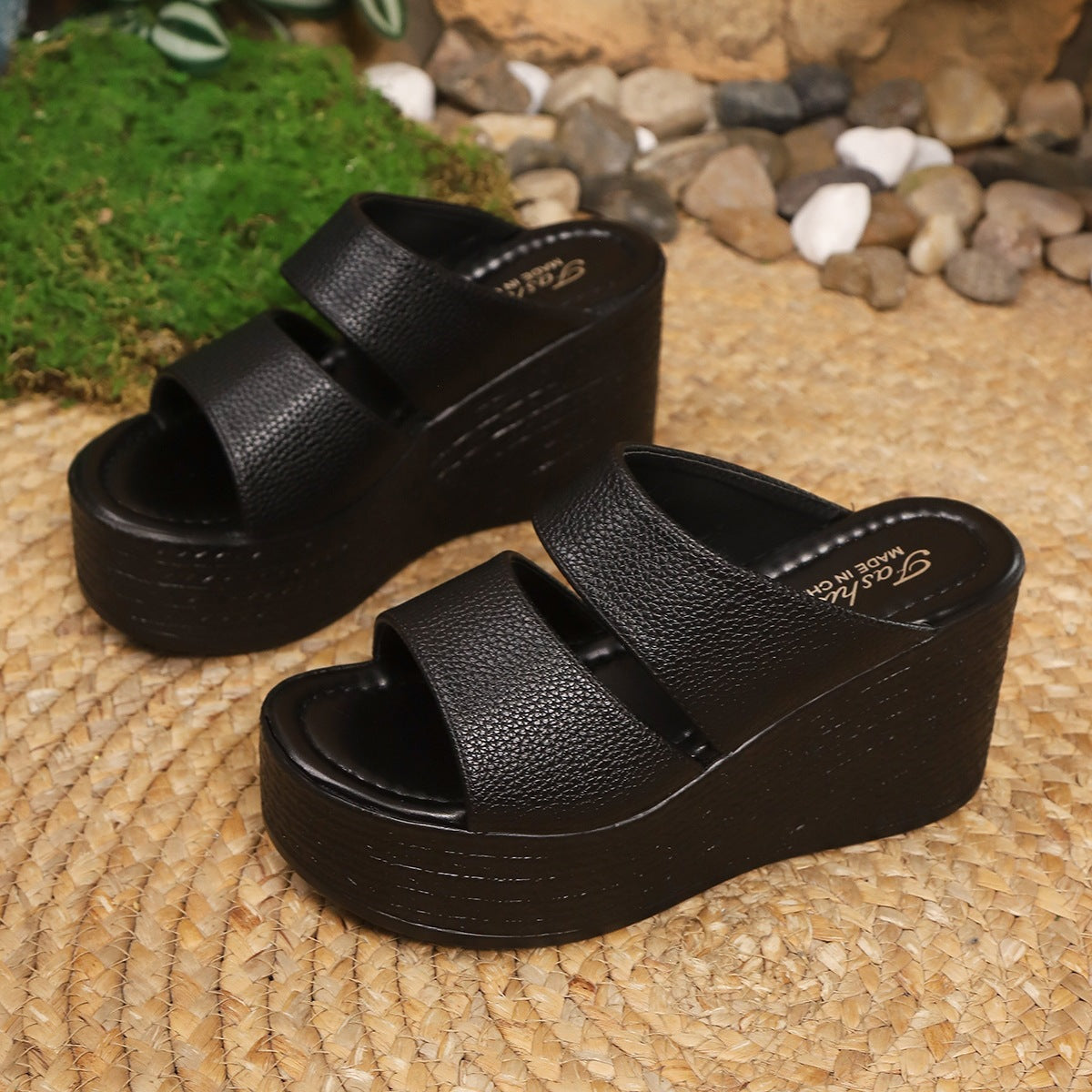 Damen Wedge-Sandalen mit geflochtenem Riemendesign R&B
