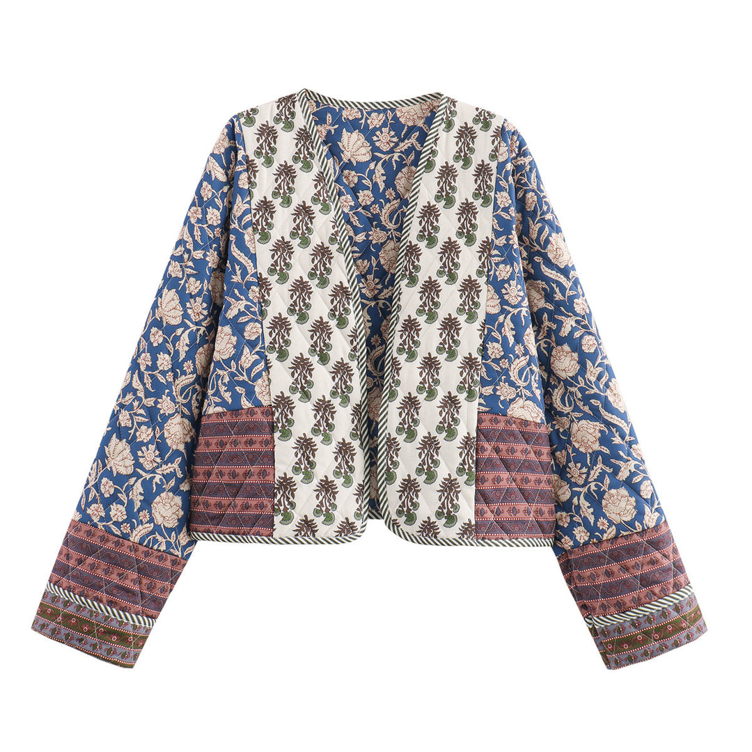 Damen Patchwork-Überwurfjacke R&B