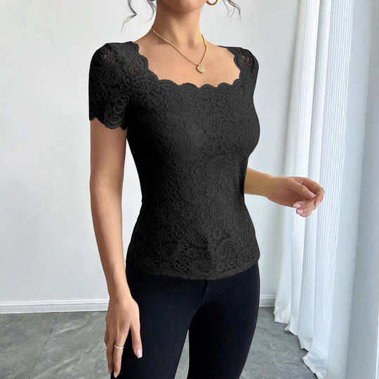 Damen Spitzenbody mit eleganten Abschluss R&B